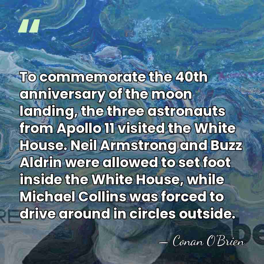 To commemorate the 40th anniversary of the moon landing, the three astronauts&hellip; - Conan O'Brien