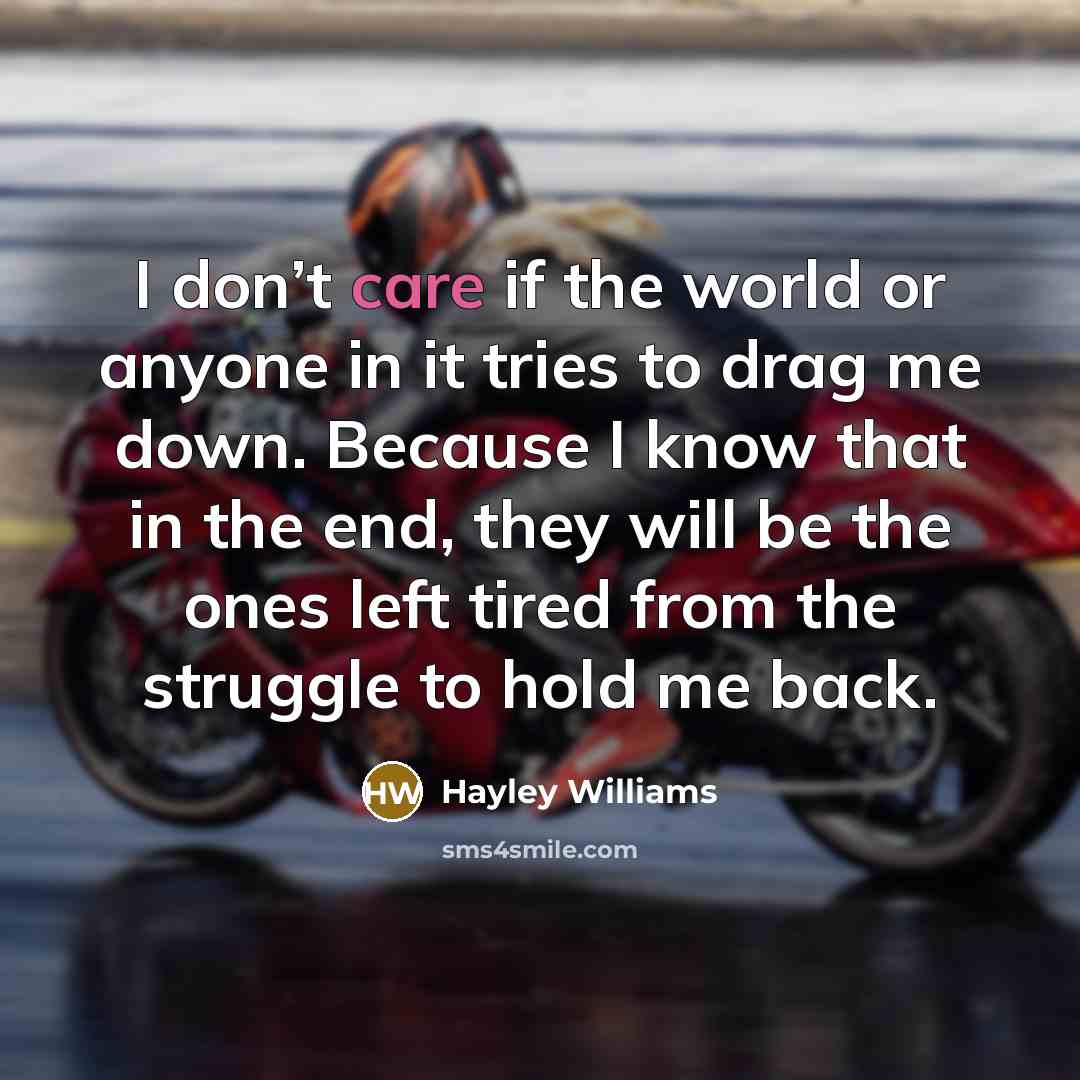 “I don’t care if the world or anyone in it…” quote by Hayley Williams