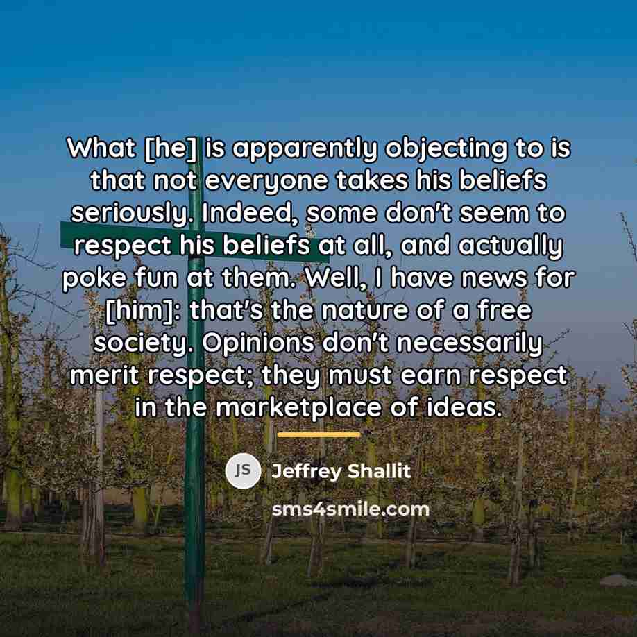 “What [he] is apparently objecting to is that not everyone…” quote by Jeffrey Shallit
