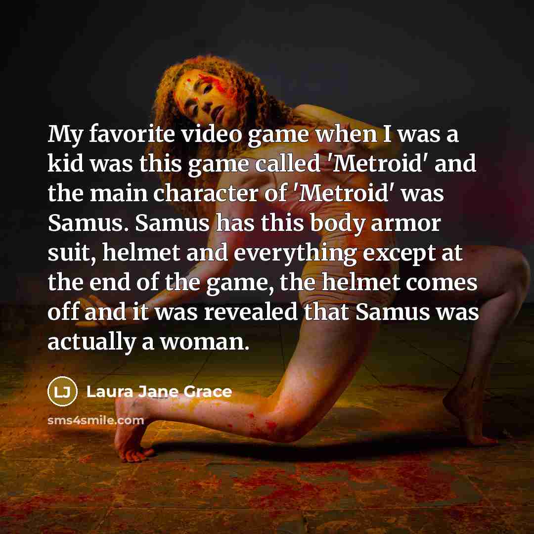 “My favorite video game when I was a kid was…” quote by Laura Jane Grace