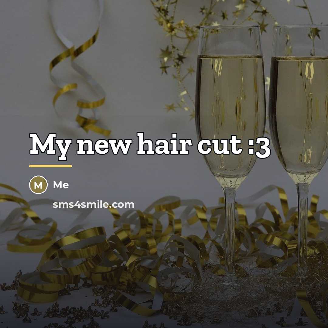 “My new hair cut :3…” quote by Me