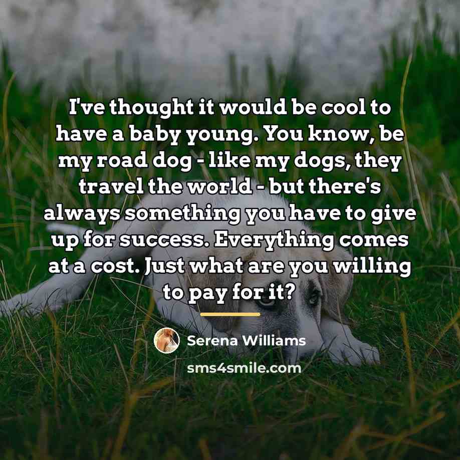 “I've thought it would be cool to have a baby…” quote by Serena Williams