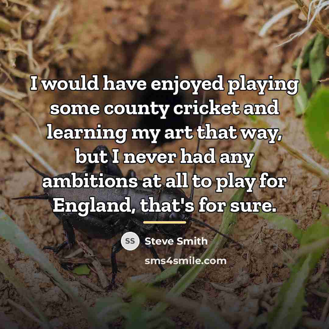 “I would have enjoyed playing some county cricket and learning…” quote by Steve Smith