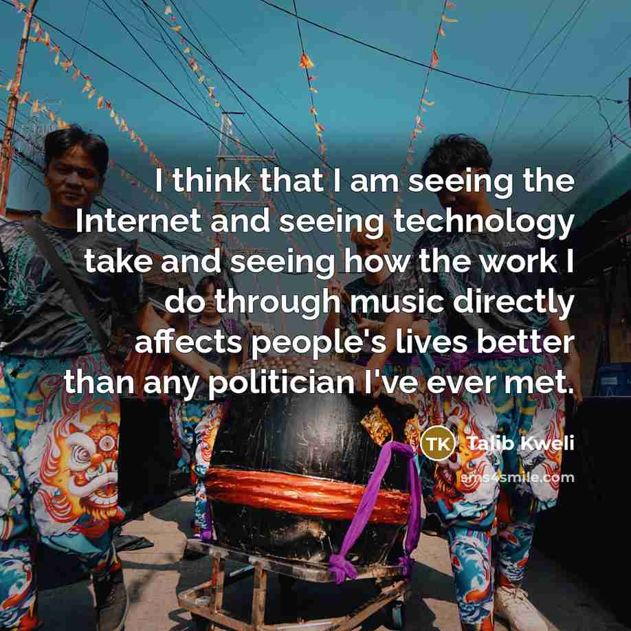 “I think that I am seeing the Internet and seeing…” quote by Talib Kweli
