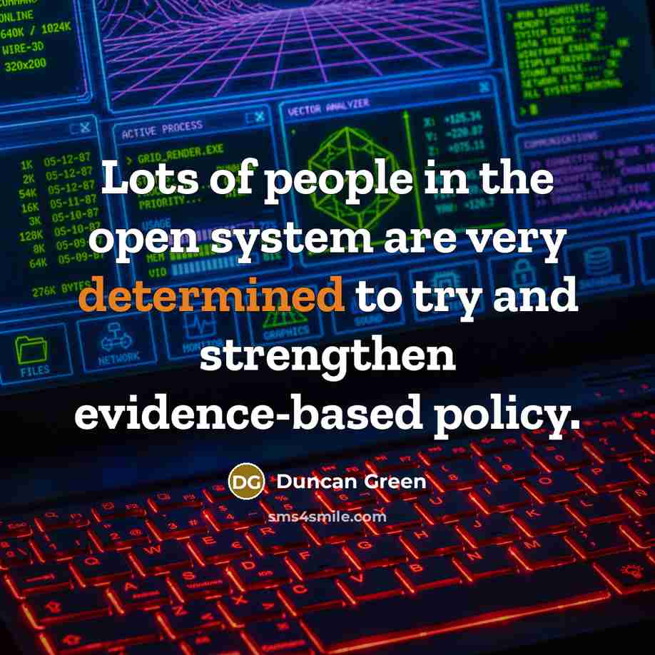 “Lots of people in the open system are very determined…” quote by Duncan Green