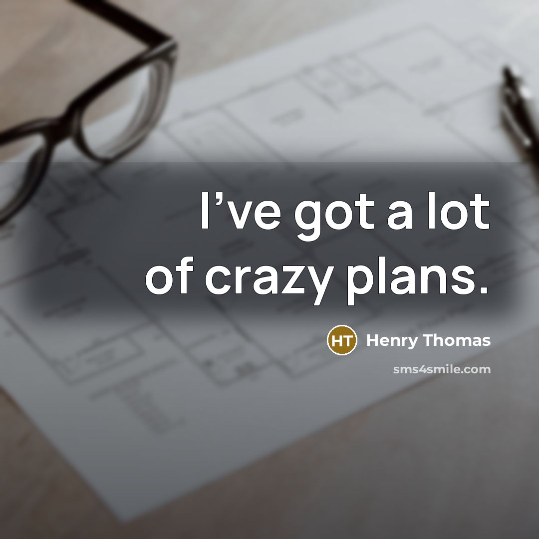 “I've got a lot of crazy plans.…” quote by Henry Thomas