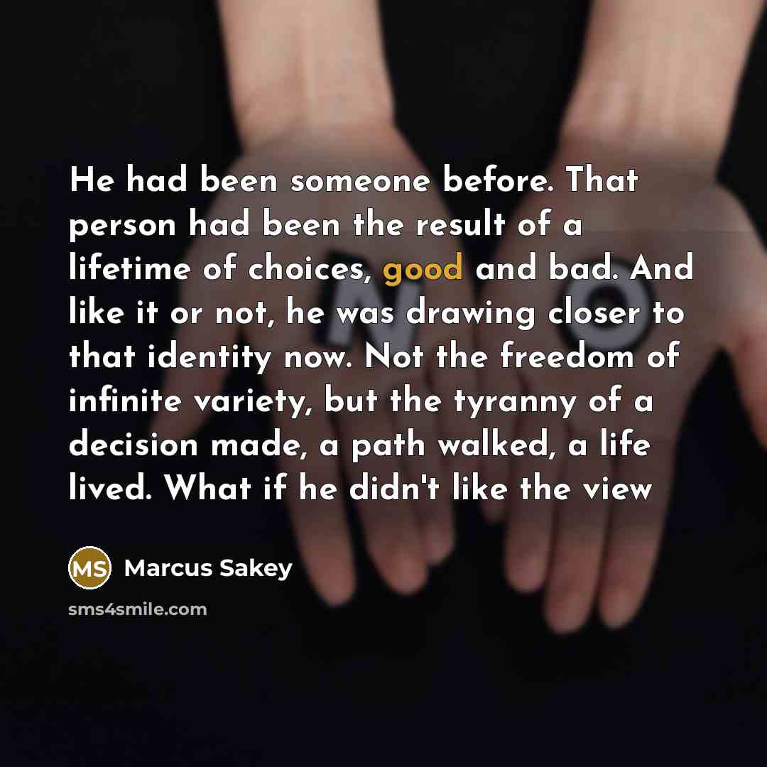 “He had been someone before. That person had been the…” quote by Marcus Sakey