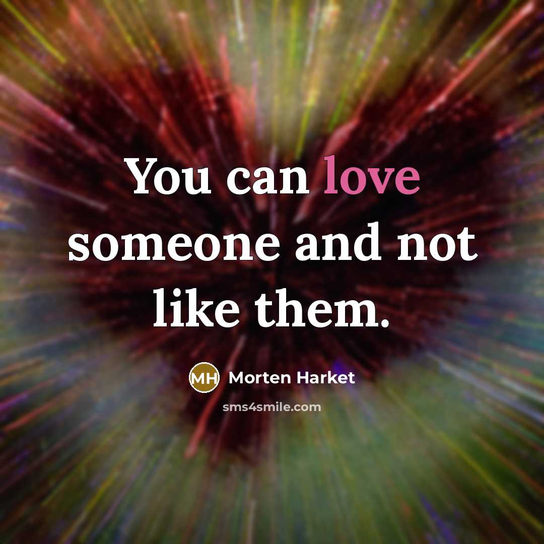 “You can love someone and not like them.…” quote by Morten Harket