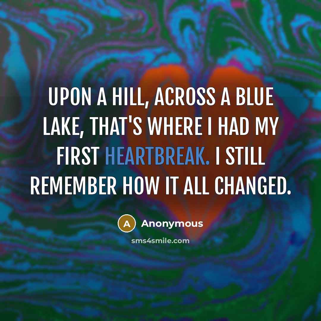 “Upon a hill, across a blue lake, that's where I…” quote by Anonymous