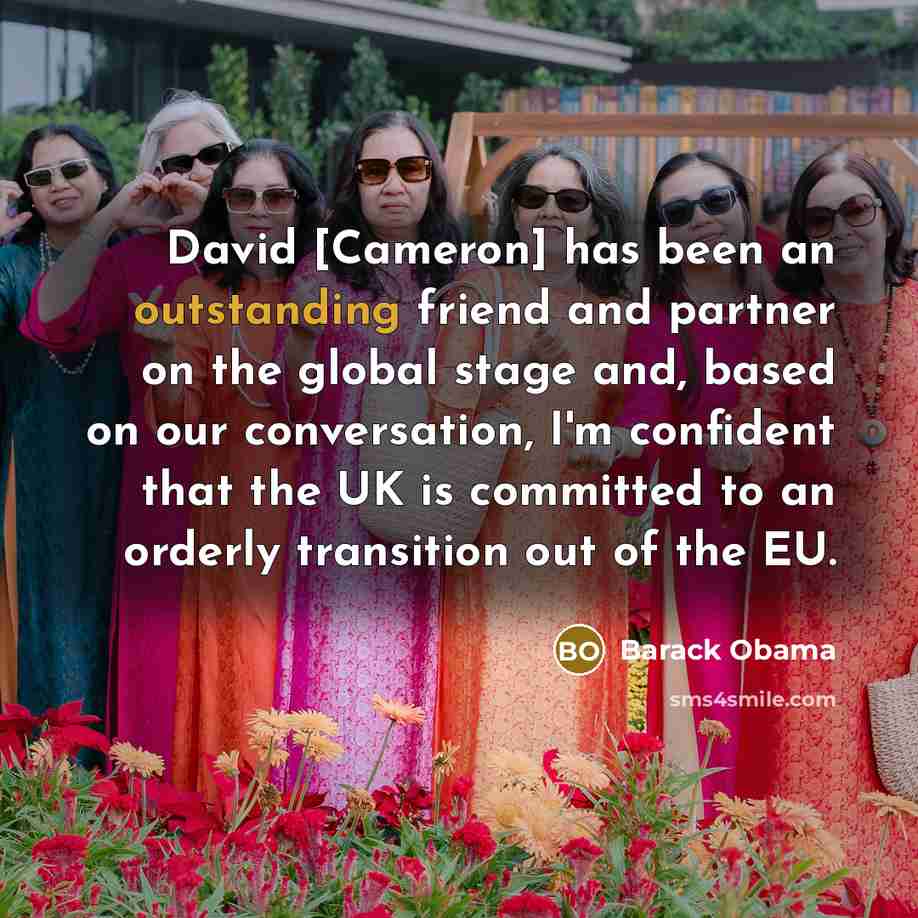 “David [Cameron] has been an outstanding friend and partner on…” quote by Barack Obama