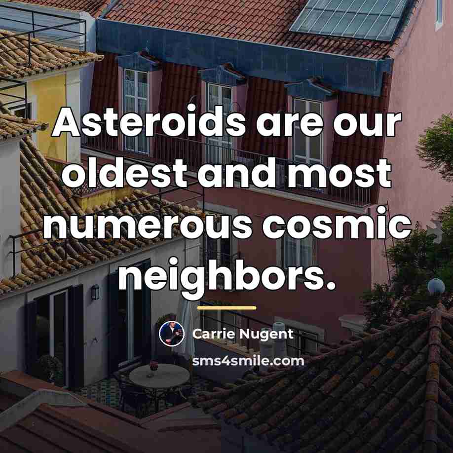 “Asteroids are our oldest and most numerous cosmic neighbors.…” quote by Carrie Nugent