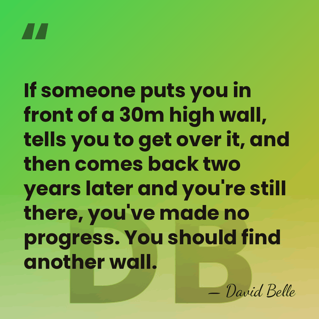 If someone puts you in front of a 30m high wall, tells&hellip; - David Belle