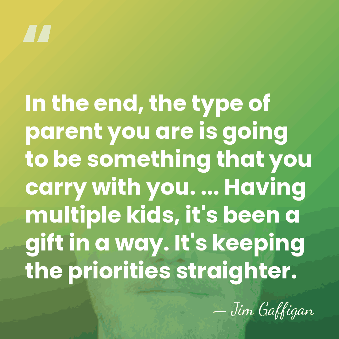 In the end, the type of parent you are is going to&hellip; - Jim Gaffigan