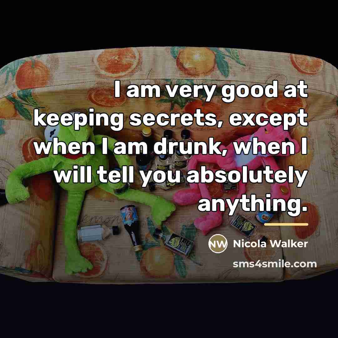 “I am very good at keeping secrets, except when I…” quote by Nicola Walker