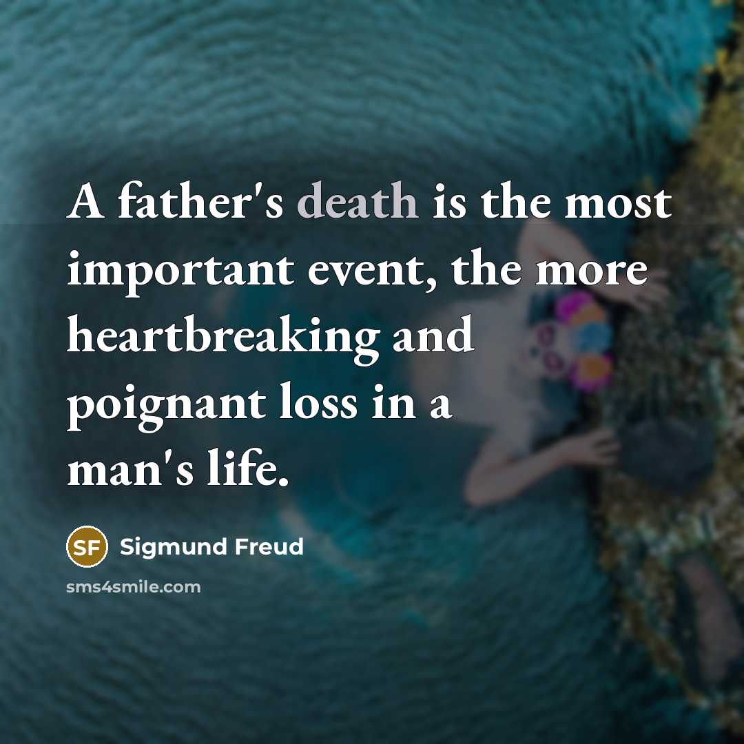 “A father's death is the most important event, the more…” quote by Sigmund Freud