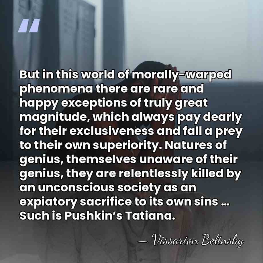 But in this world of morally-warped phenomena there are rare and happy&hellip; - Vissarion Belinsky