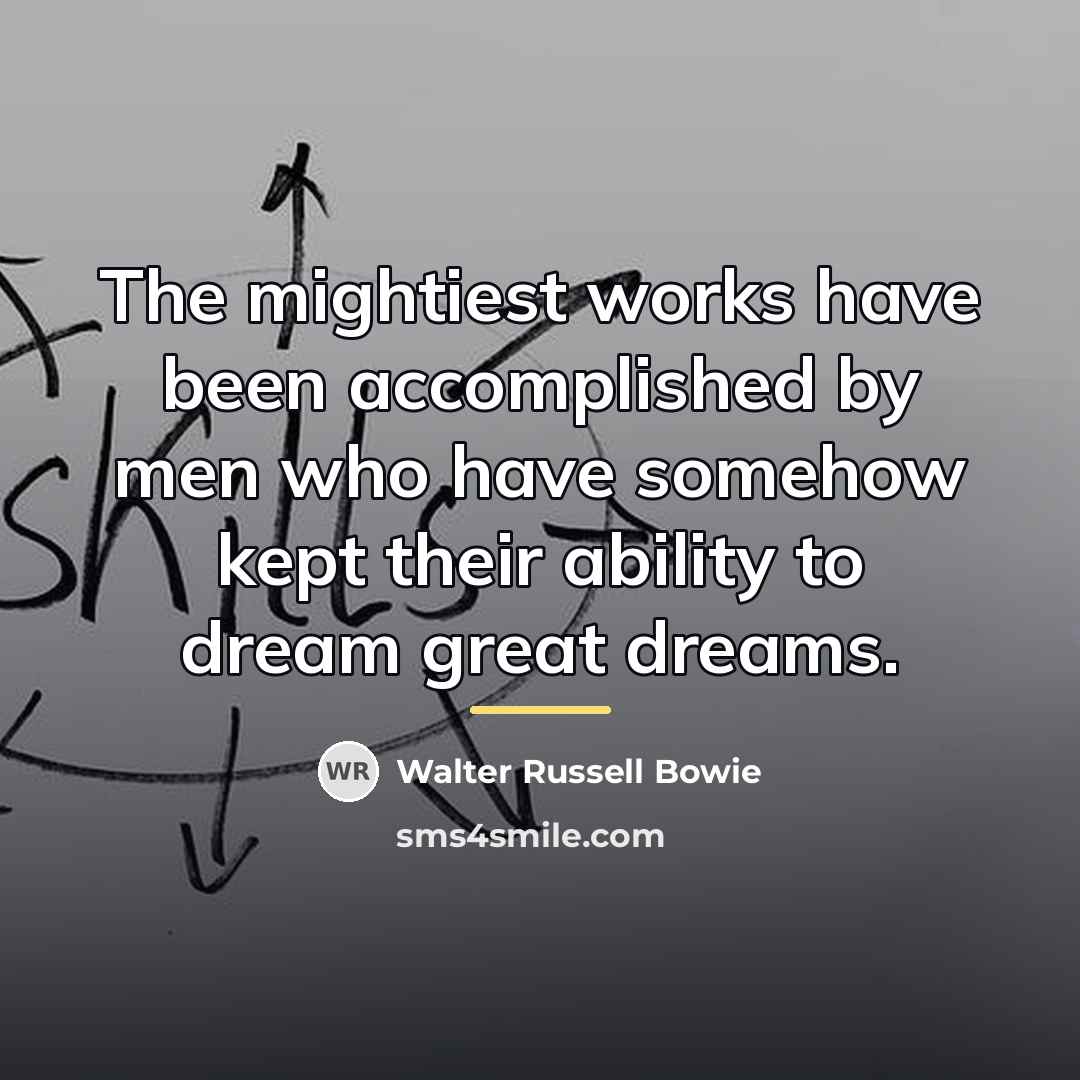 “The mightiest works have been accomplished by men who have…” quote by Walter Russell Bowie