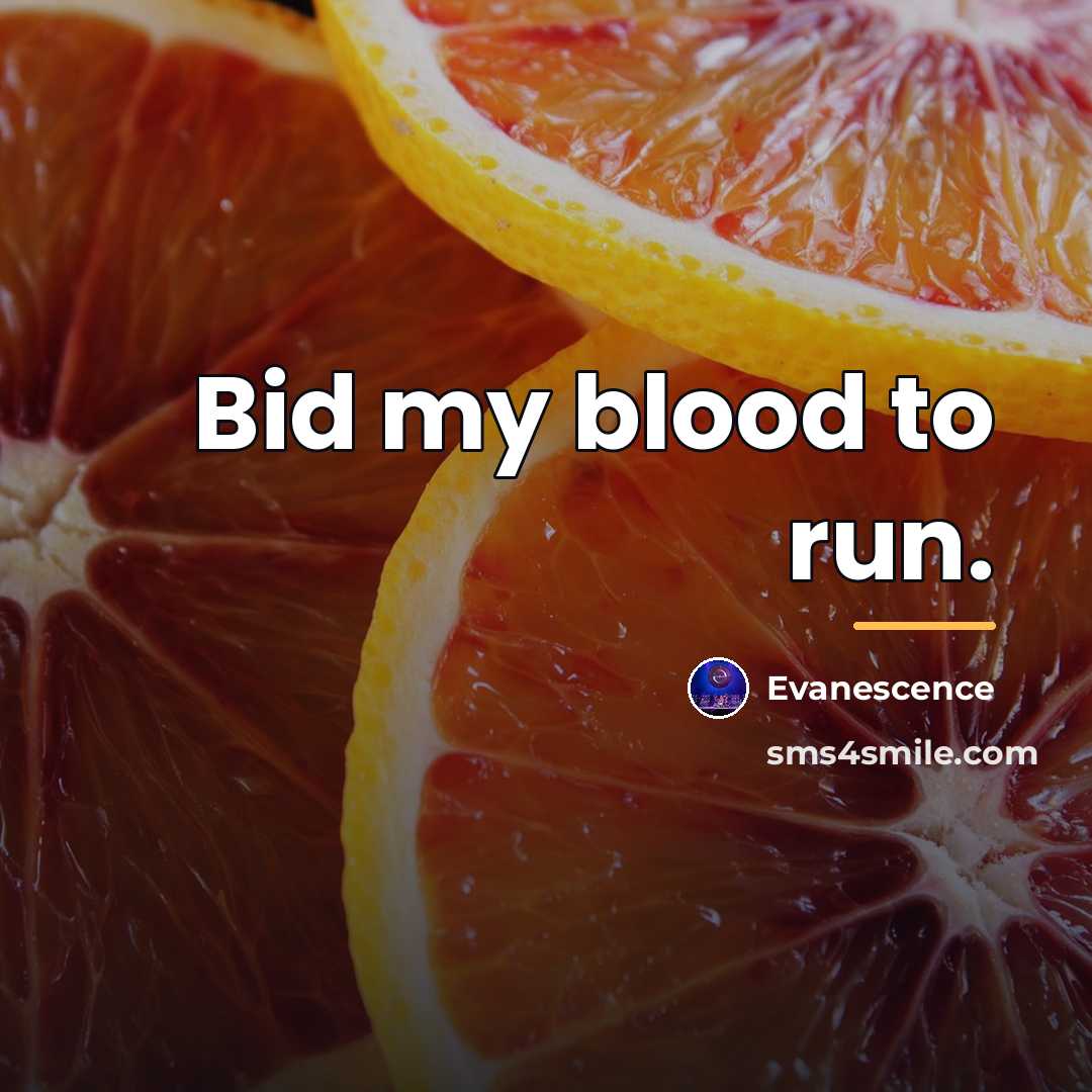 “Bid my blood to run.…” quote by Evanescence