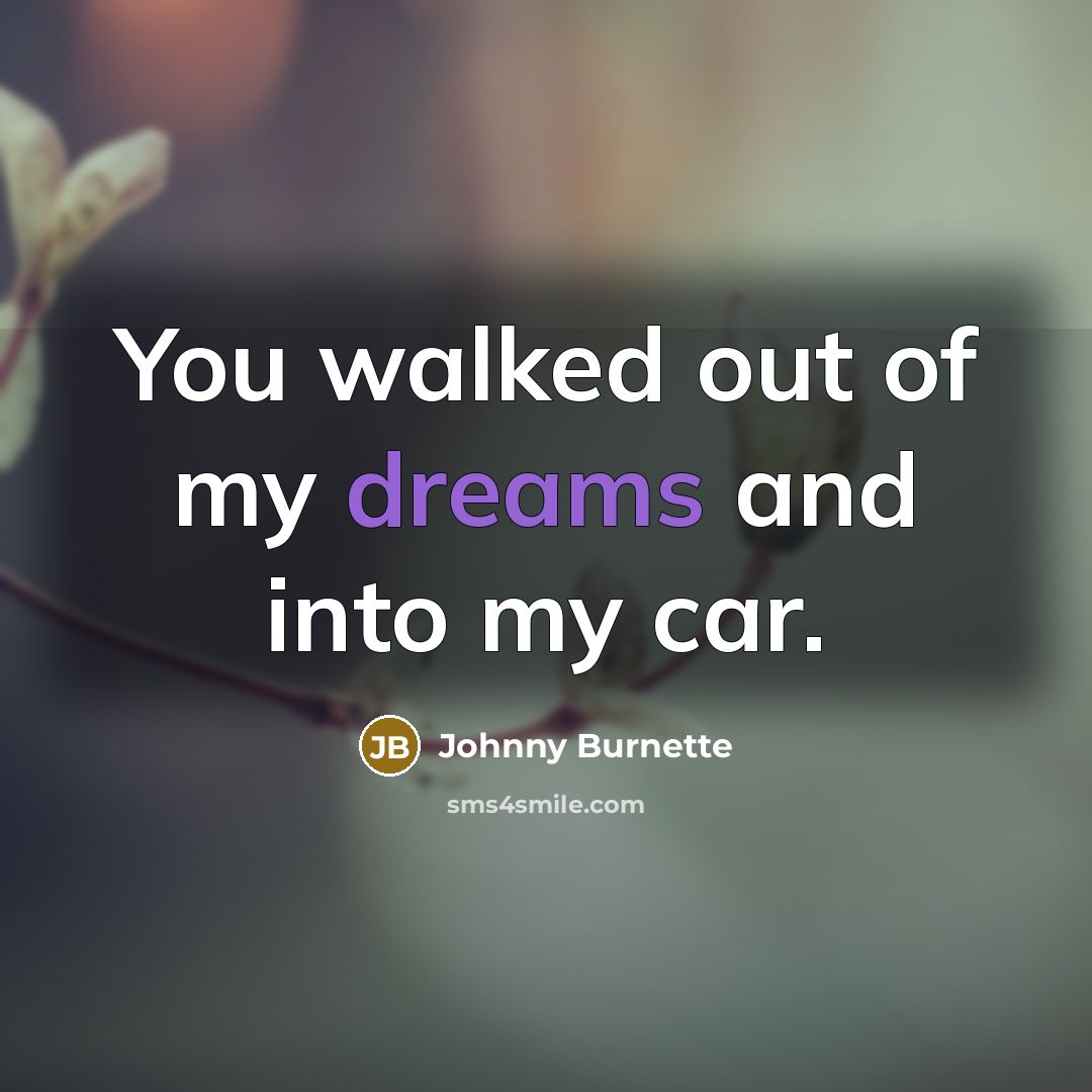 “You walked out of my dreams and into my car.…” quote by Johnny Burnette