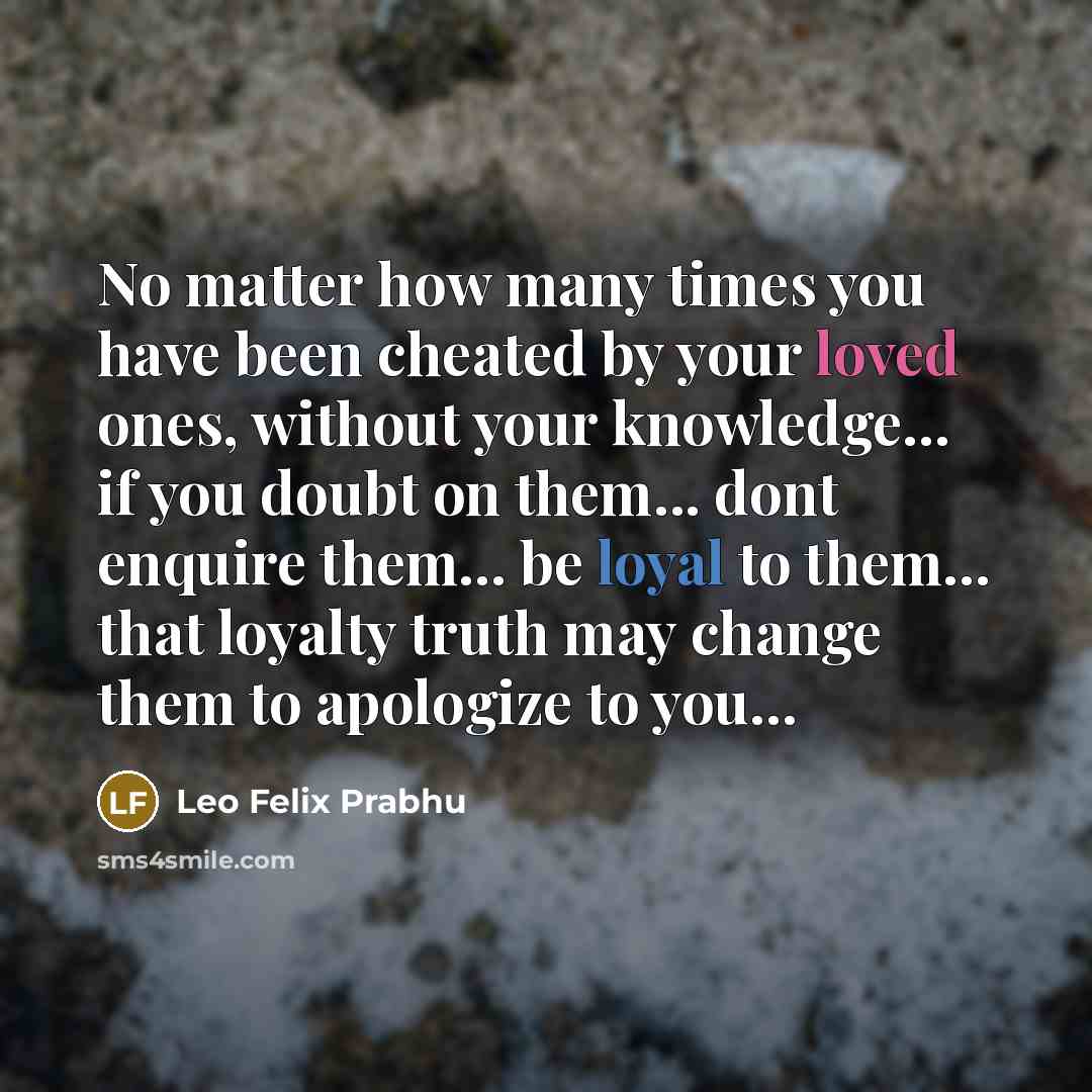 “No matter how many times you have been cheated by…” quote by Leo Felix Prabhu