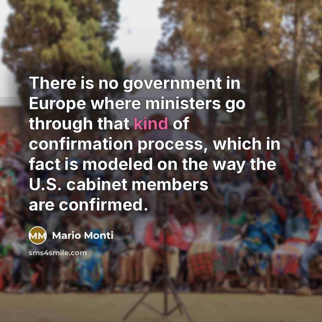 “There is no government in Europe where ministers go through…” quote by Mario Monti