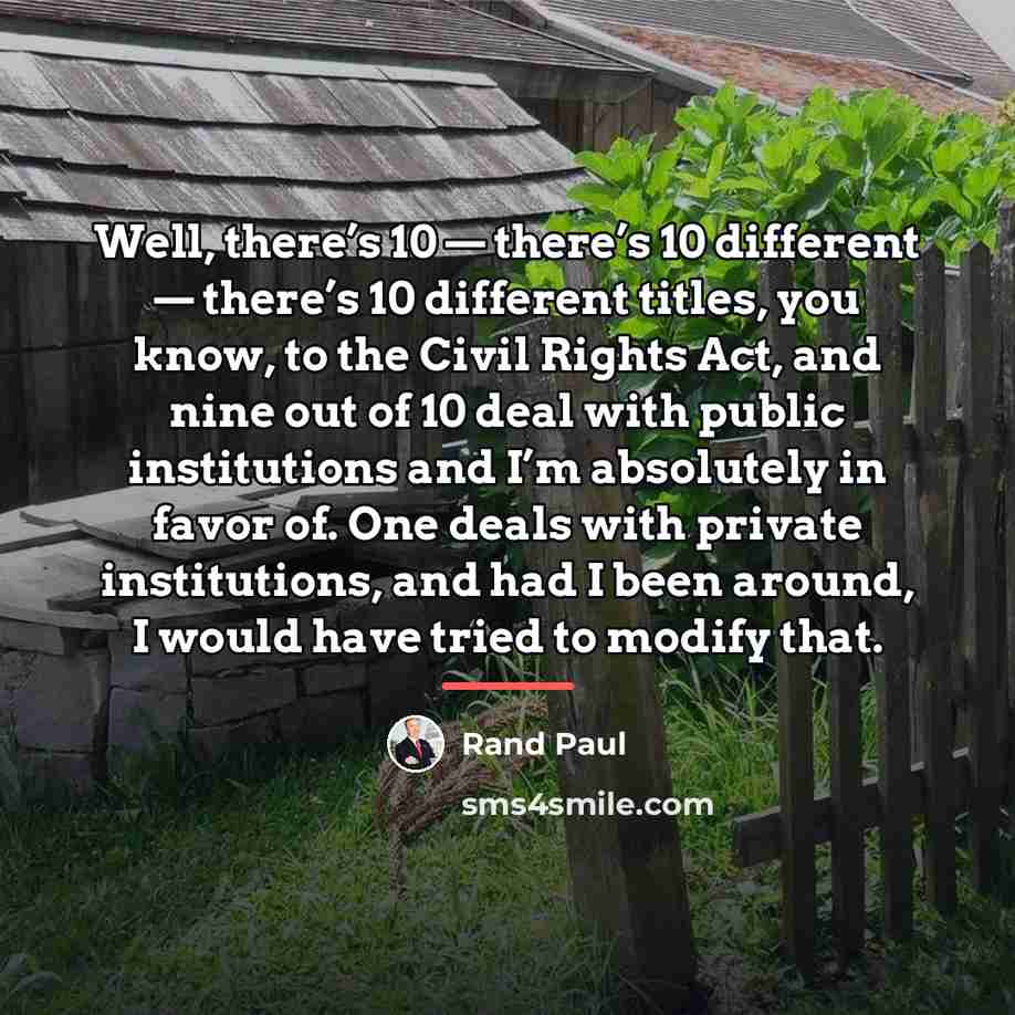 “Well, there’s 10 — there’s 10 different — there’s 10…” quote by Rand Paul