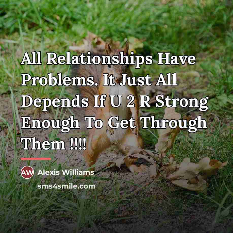 “All Relationships Have Problems. It Just All Depends If U…” quote by Alexis Williams