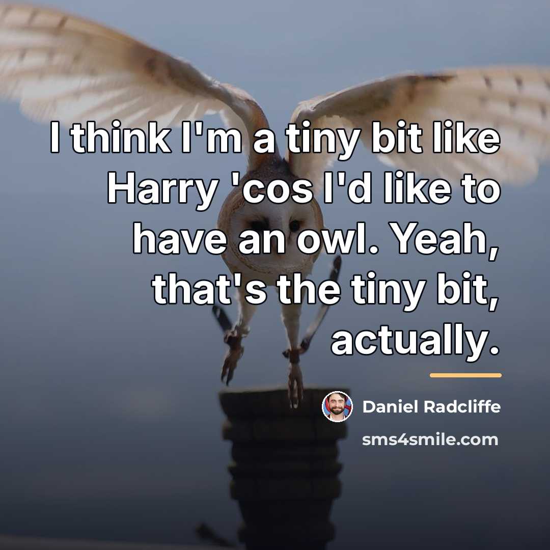 “I think I'm a tiny bit like Harry 'cos I'd…” quote by Daniel Radcliffe