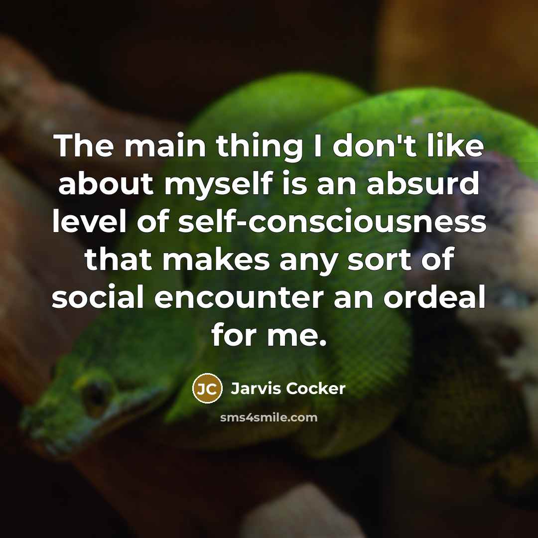 “The main thing I don't like about myself is an…” quote by Jarvis Cocker