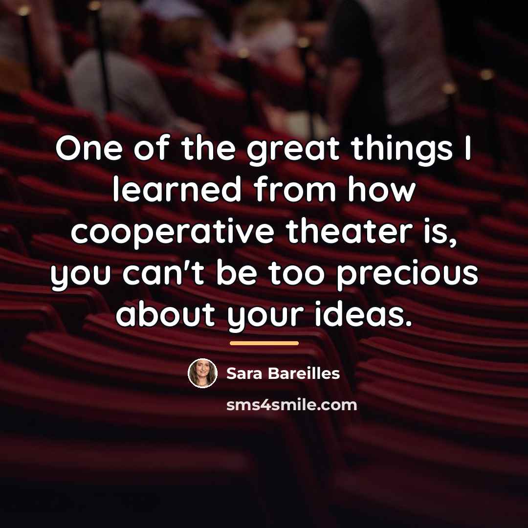 “One of the great things I learned from how cooperative…” quote by Sara Bareilles
