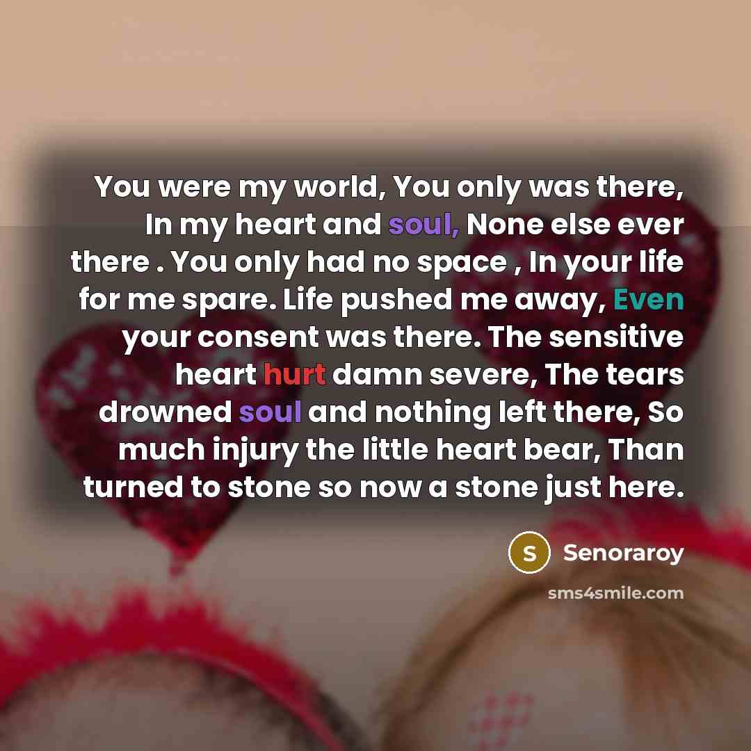 “You were my world, You only was there, In my…” quote by Senoraroy