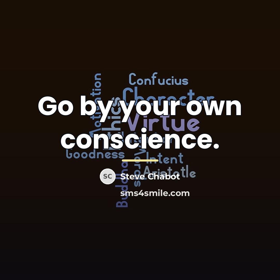 “Go by your own conscience.…” quote by Steve Chabot