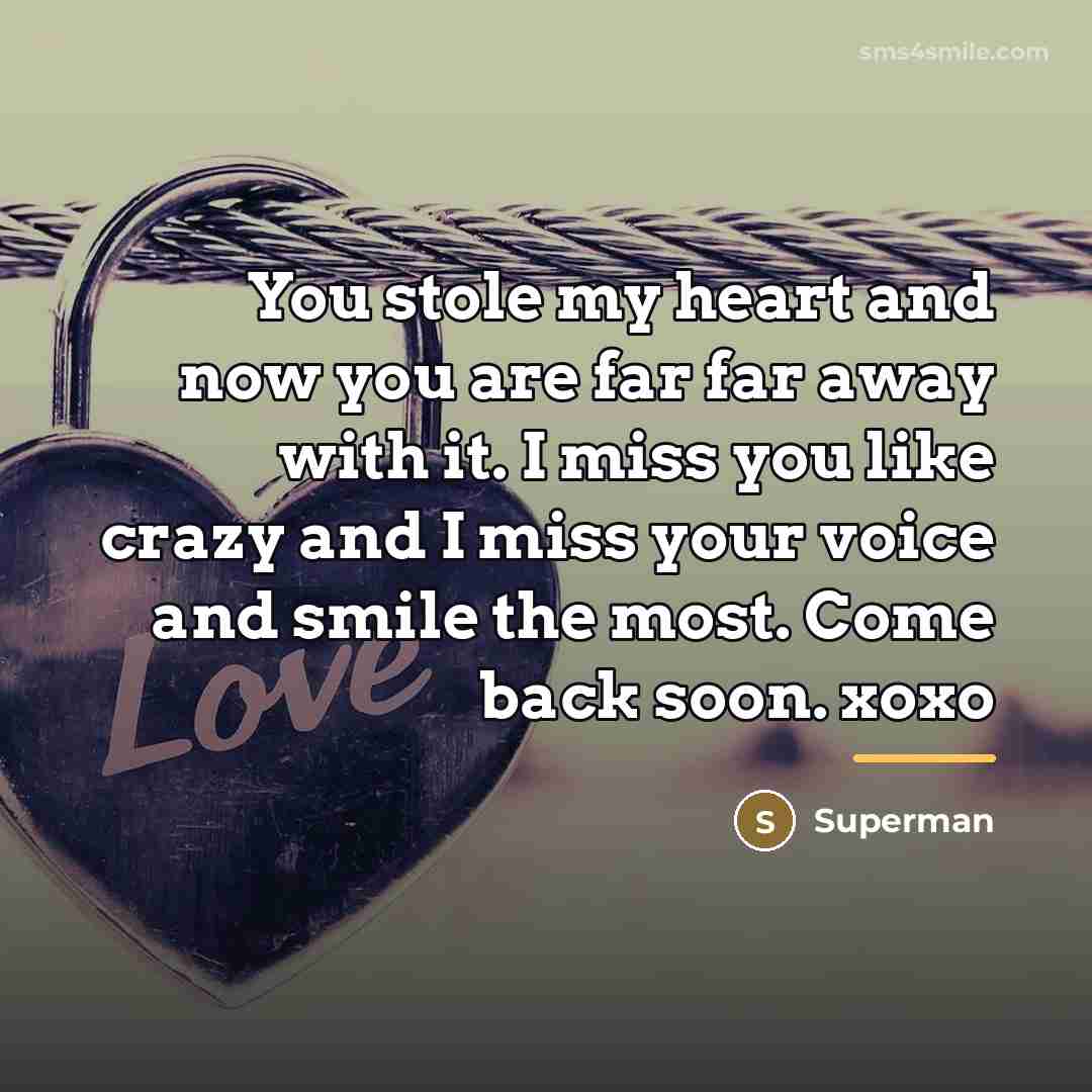 “You stole my heart and now you are far far…” quote by Superman