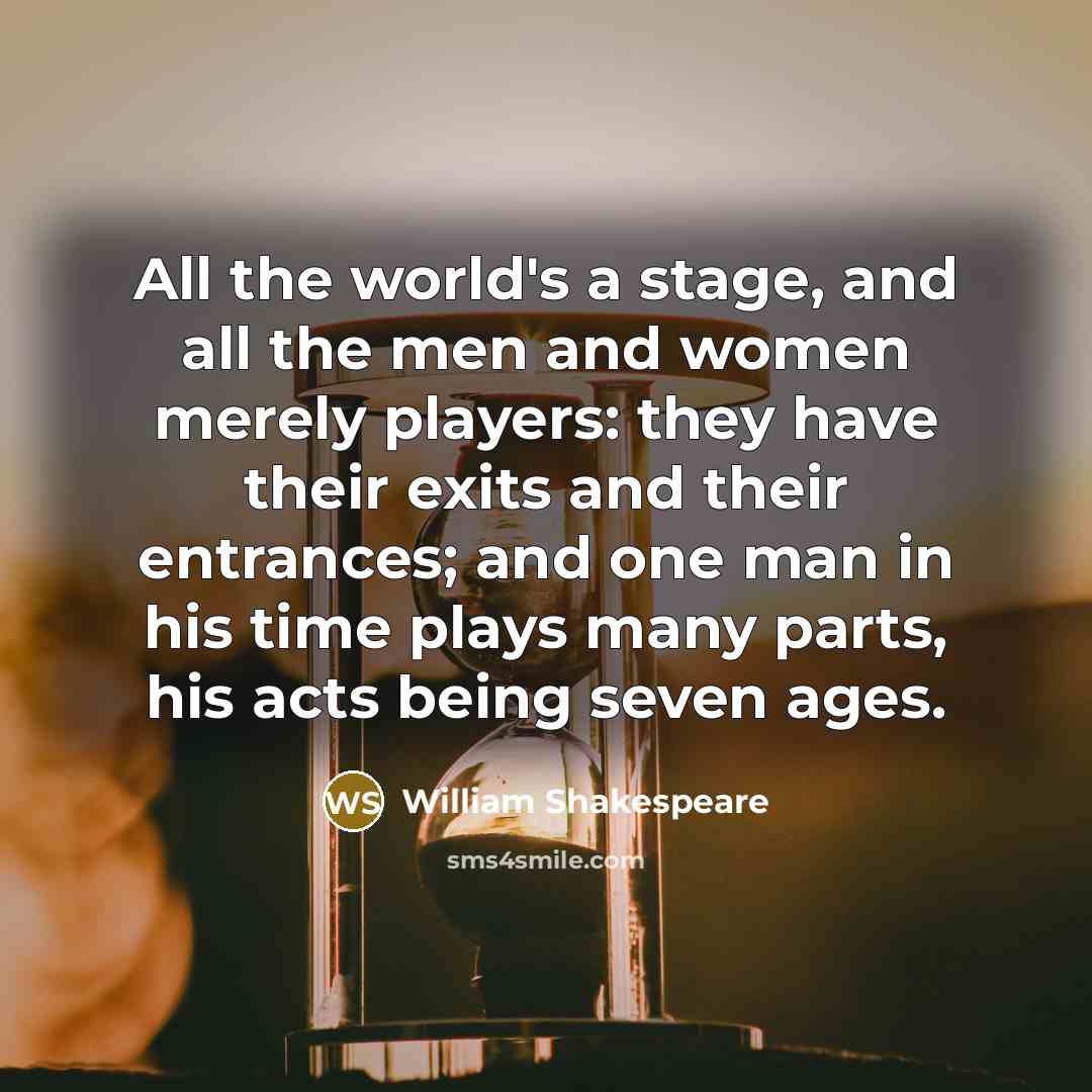 “All the world's a stage, and all the men and…” quote by William Shakespeare