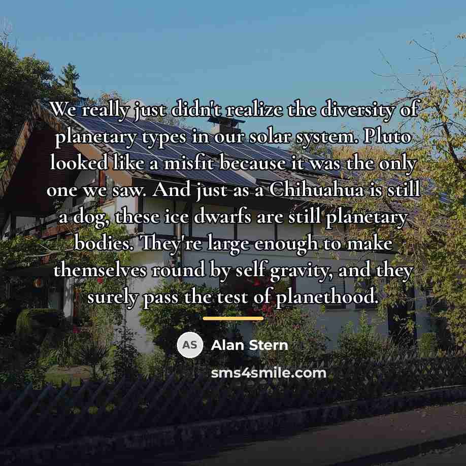 “We really just didn't realize the diversity of planetary types…” quote by Alan Stern