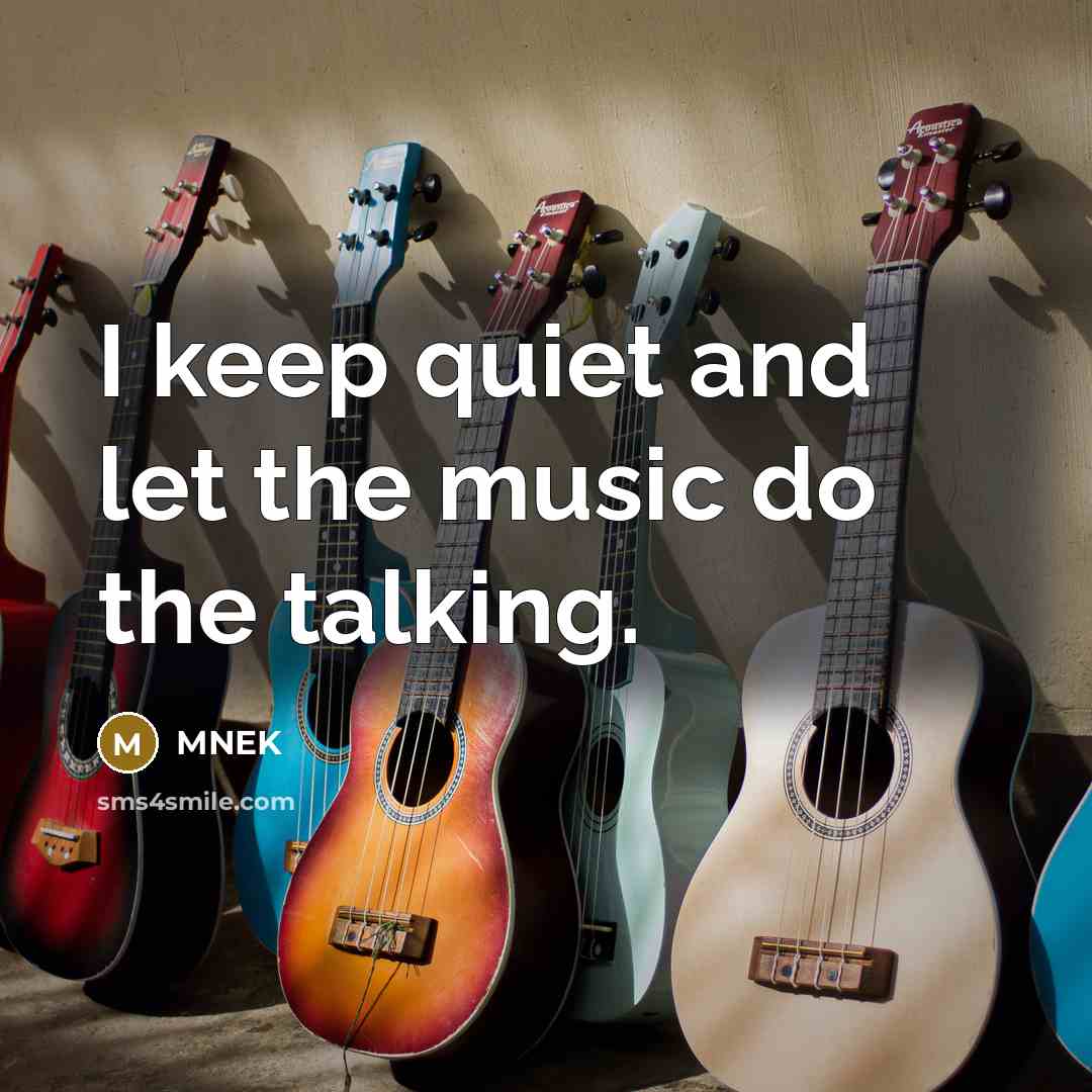 “I keep quiet and let the music do the talking.…” quote by MNEK