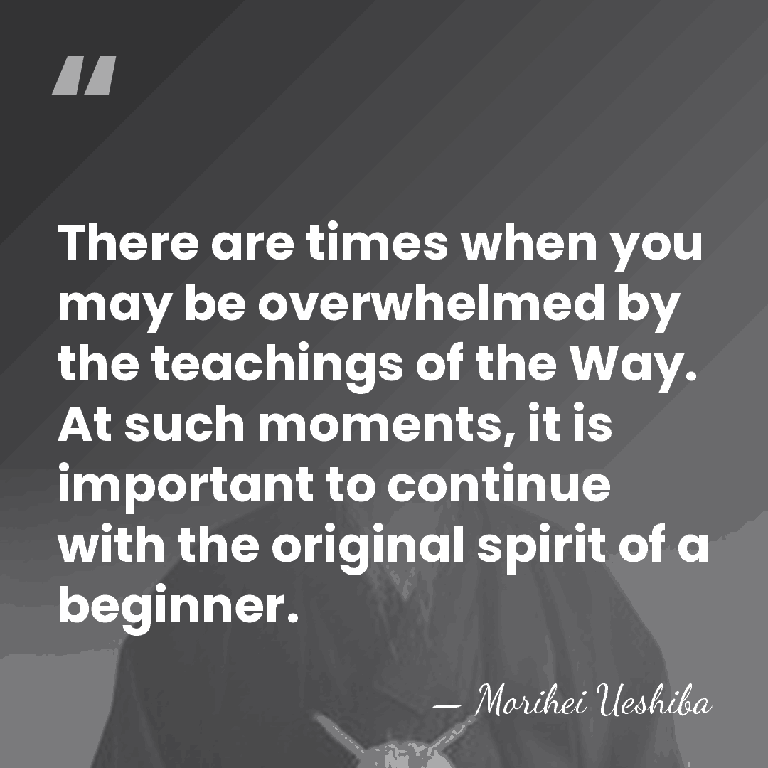 There are times when you may be overwhelmed by the teachings of&hellip; - Morihei Ueshiba