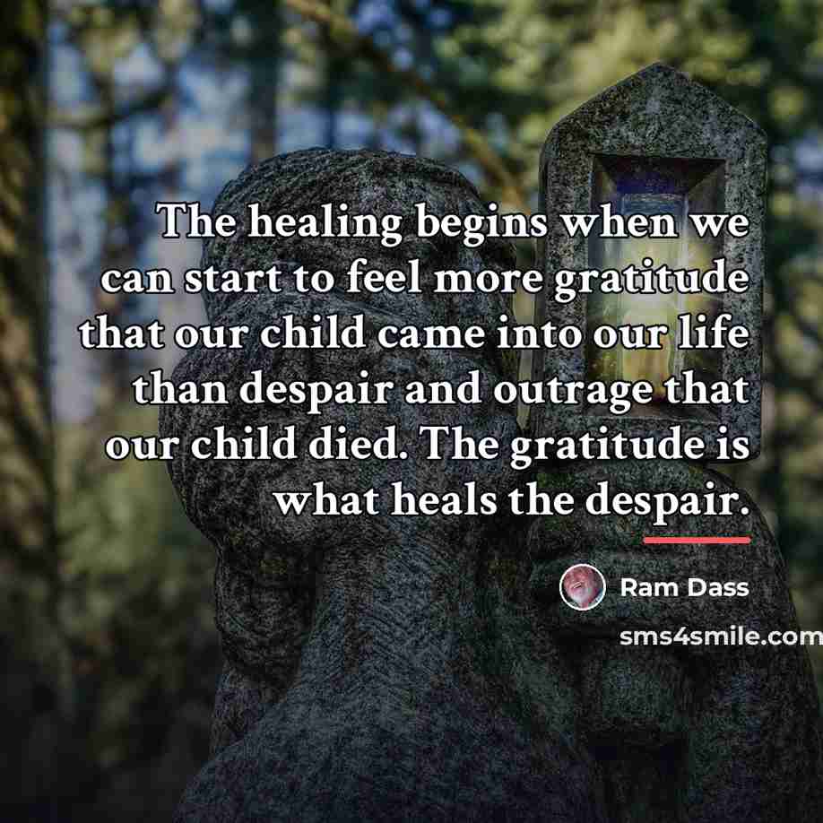 “The healing begins when we can start to feel more…” quote by Ram Dass