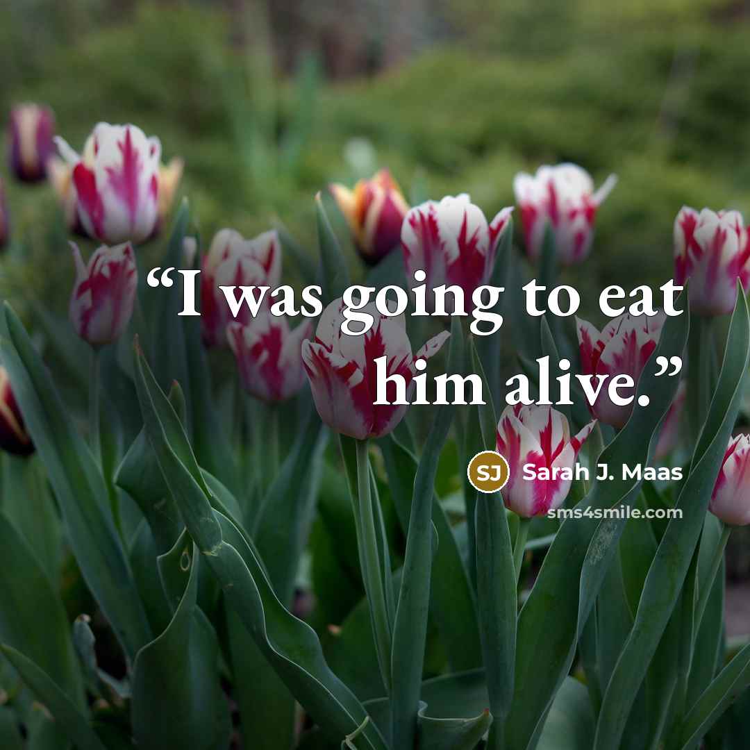 “I was going to eat him alive.” quote by Sarah J. Maas