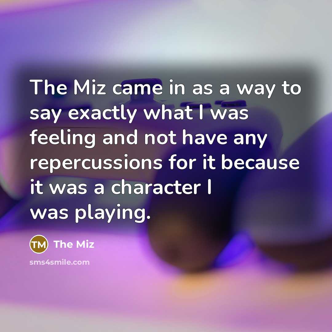 “The Miz came in as a way to say exactly…” quote by The Miz