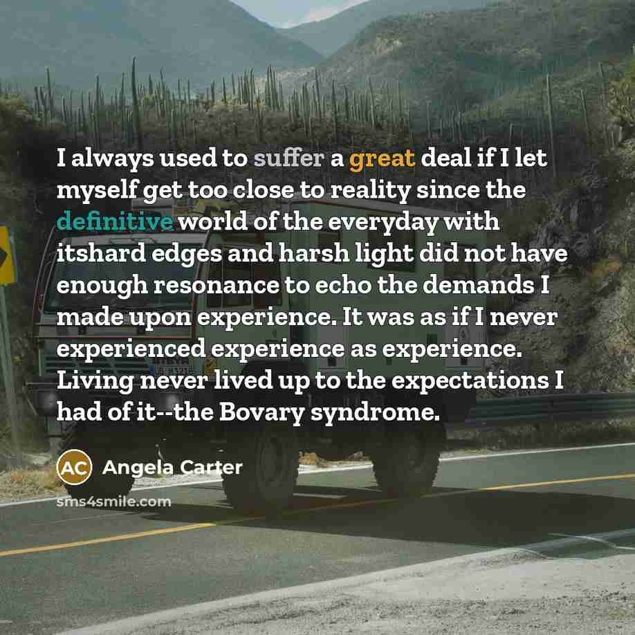 “I always used to suffer a great deal if I…” quote by Angela Carter