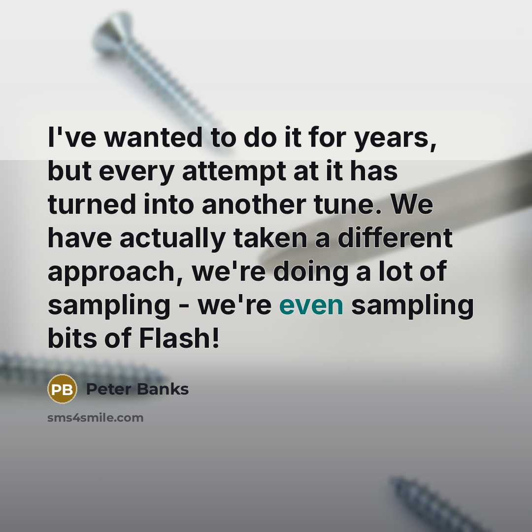 “I've wanted to do it for years, but every attempt…” quote by Peter Banks