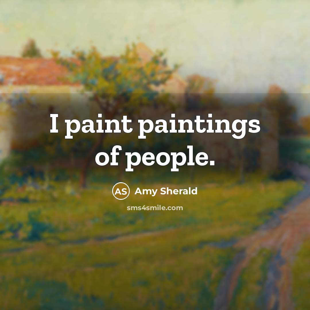“I paint paintings of people.…” quote by Amy Sherald