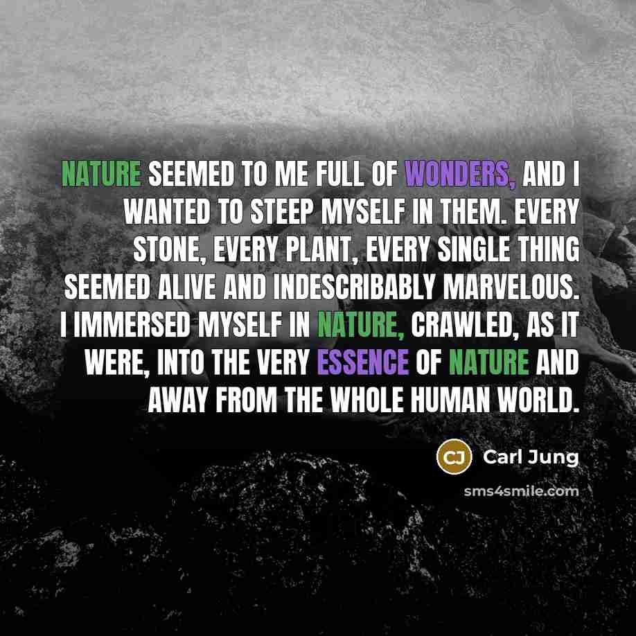 “Nature seemed to me full of wonders, and I wanted…” quote by Carl Jung