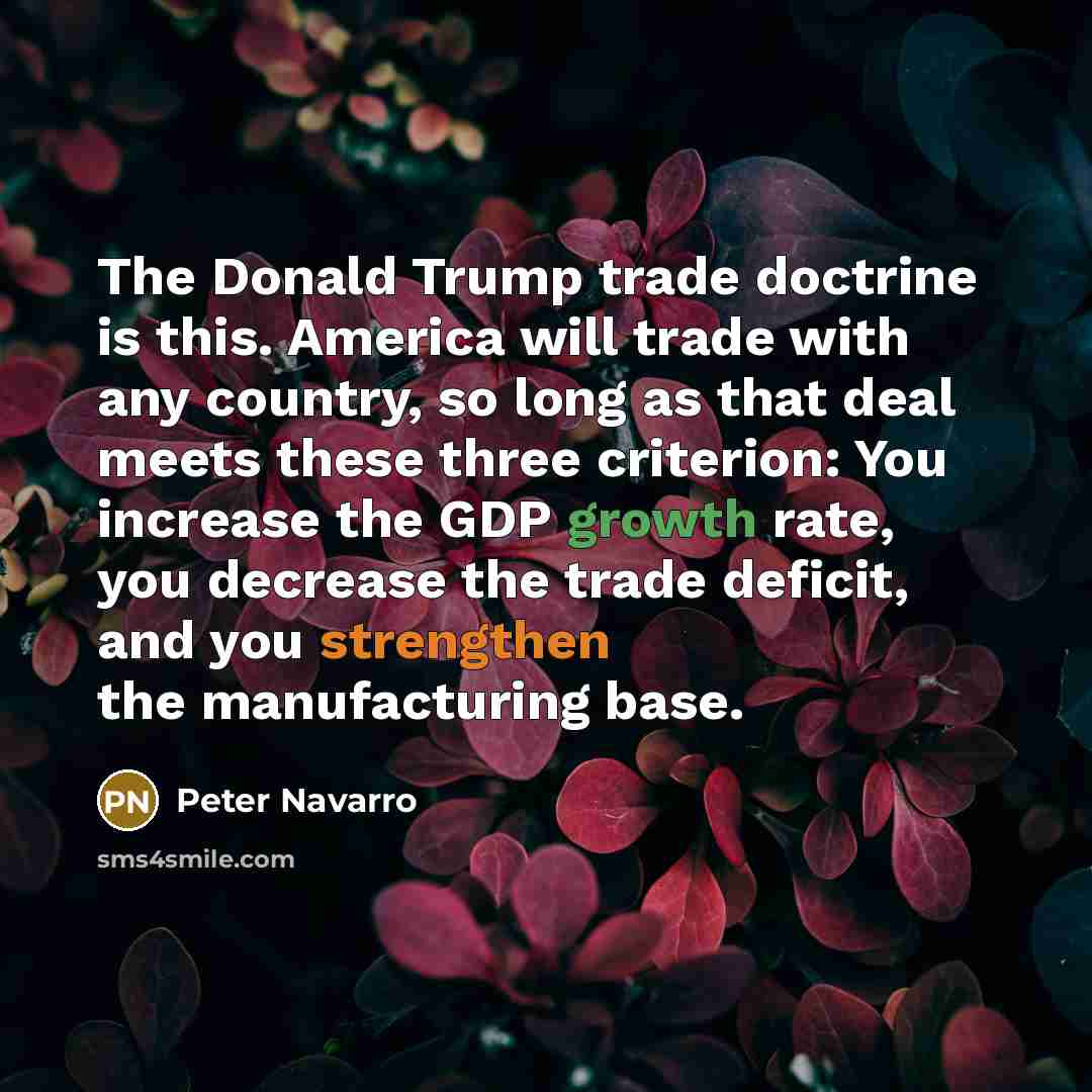 “The Donald Trump trade doctrine is this. America will trade…” quote by Peter Navarro