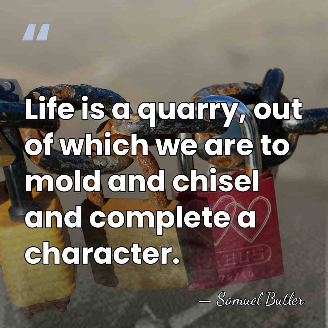 Life is a quarry, out of which we are to mold and&hellip; - Samuel Butler