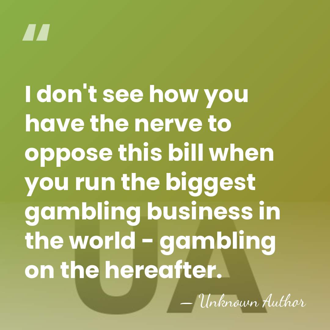 I don't see how you have the nerve to oppose this bill&hellip; - Unknown Author