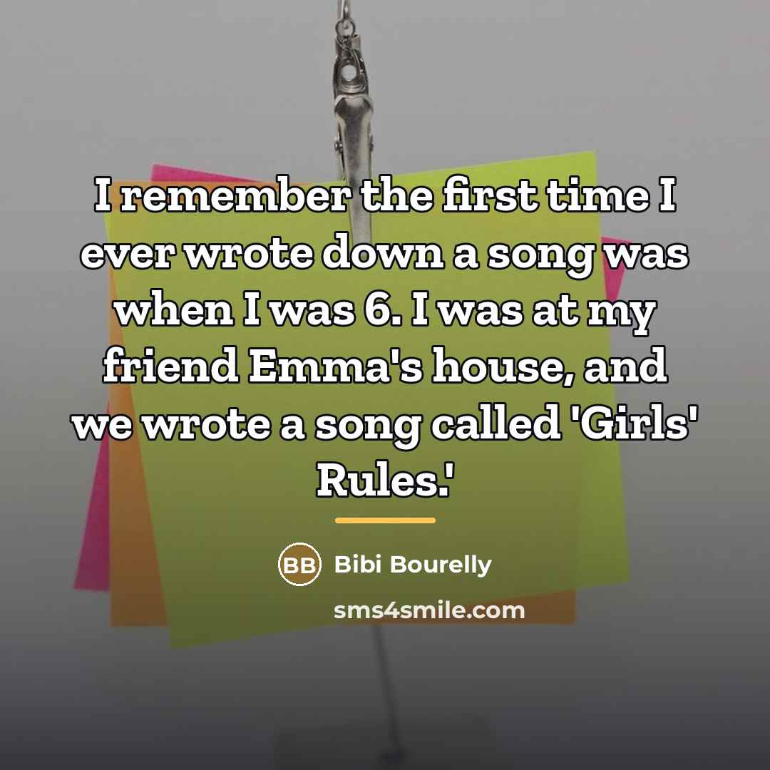 “I remember the first time I ever wrote down a…” quote by Bibi Bourelly