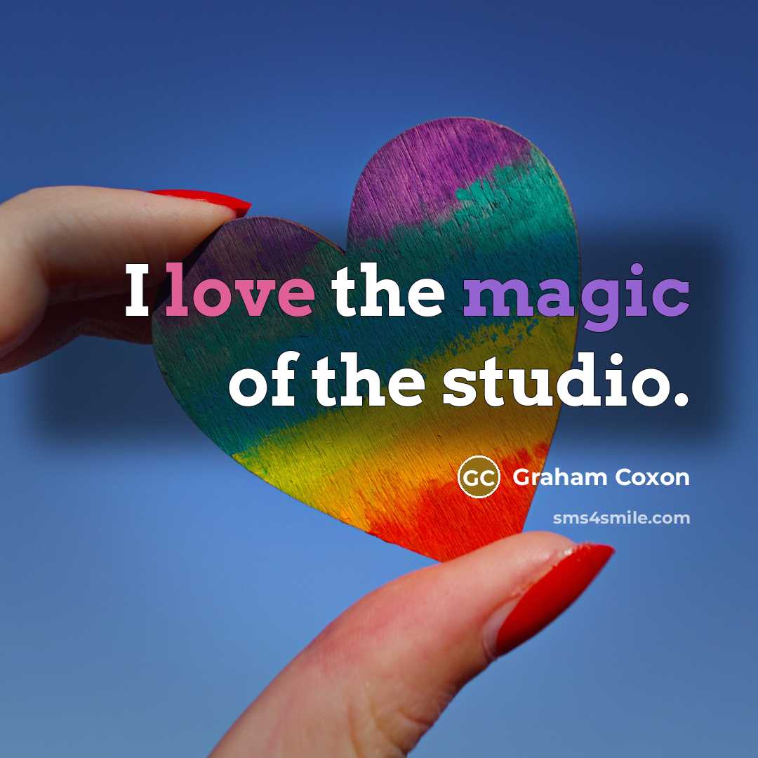 “I love the magic of the studio.…” quote by Graham Coxon