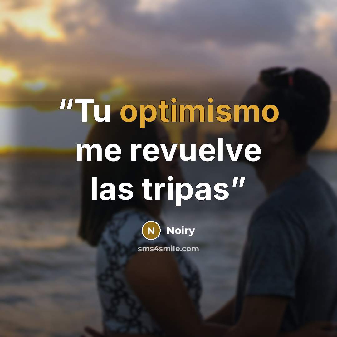 “Tu optimismo me revuelve las tripas” quote by Noiry